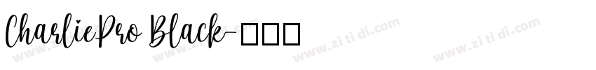 CharliePro Black字体转换
